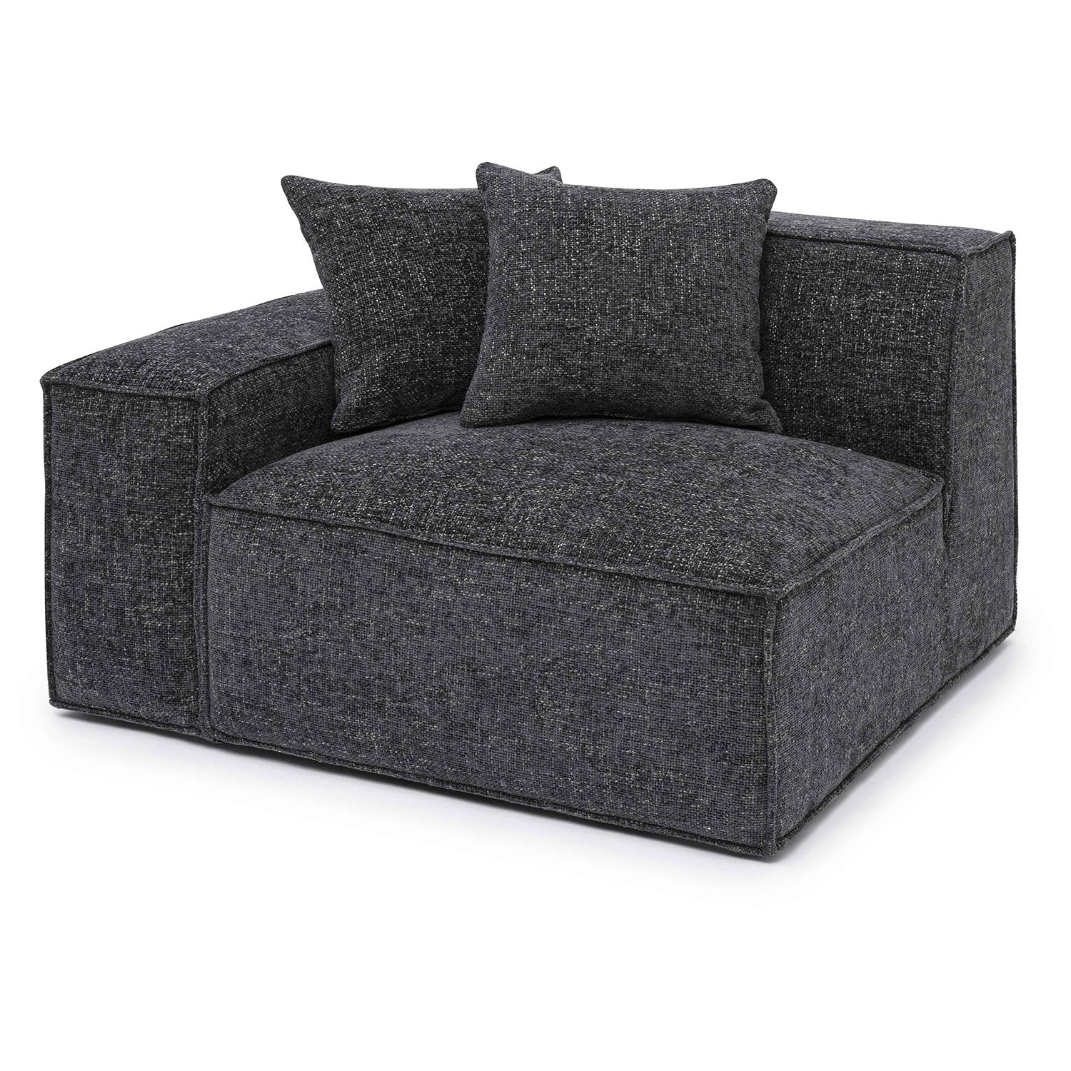 TOV Furniture Mindy Chenille Basketweave Corner Chair