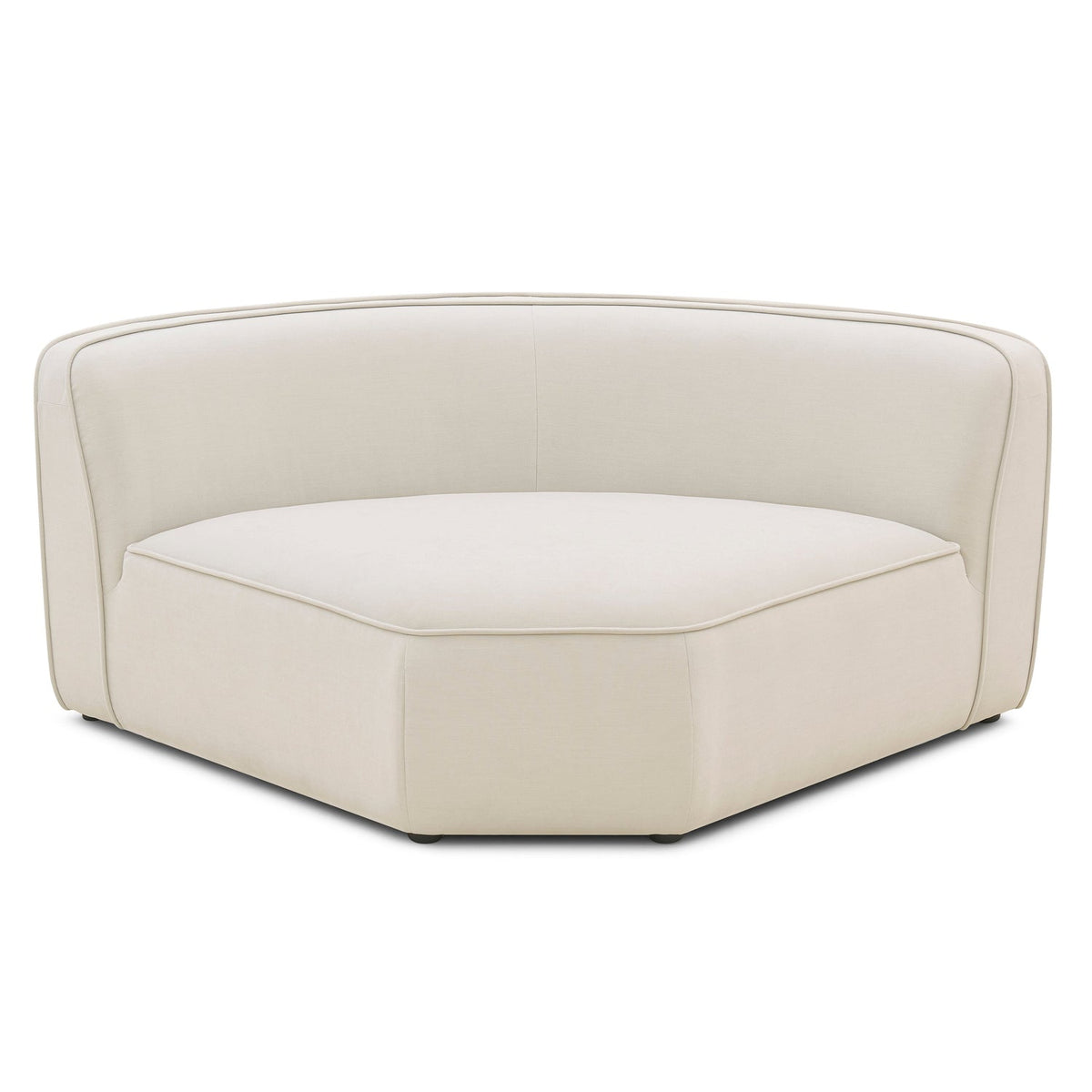 TOV Furniture Travie Sand Upcycled Performance Linen Wedge Corner Chair in sand linen, primary product view