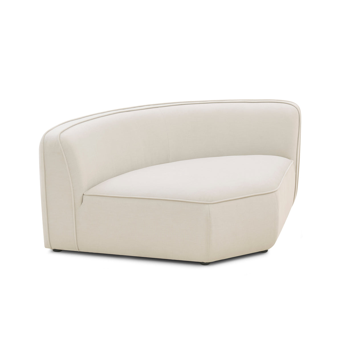 TOV Furniture Travie Sand Upcycled Performance Linen Wedge Corner Chair