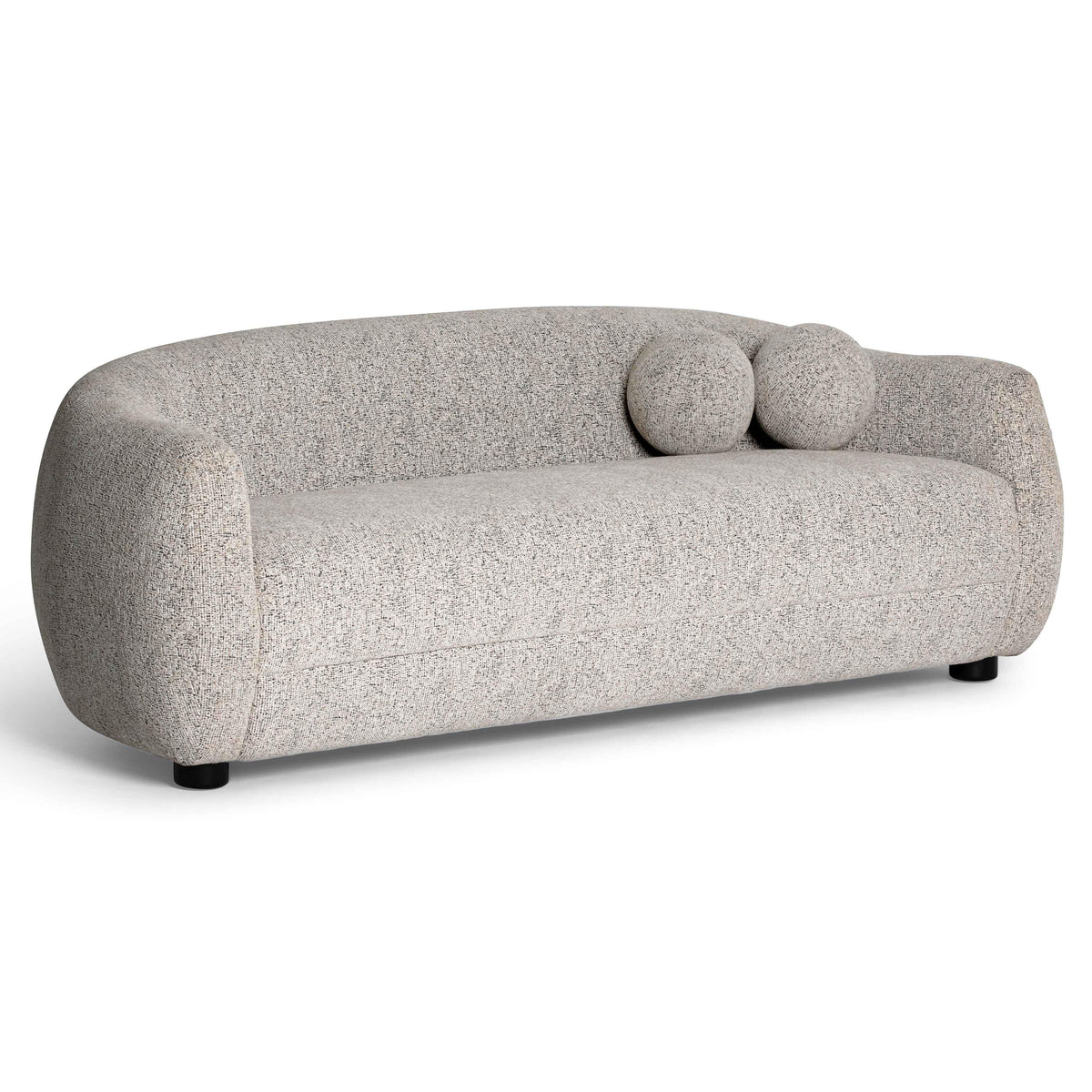 TOV Furniture Judy Black and White Woven Performance Sofa in black and white woven fabric, primary product view