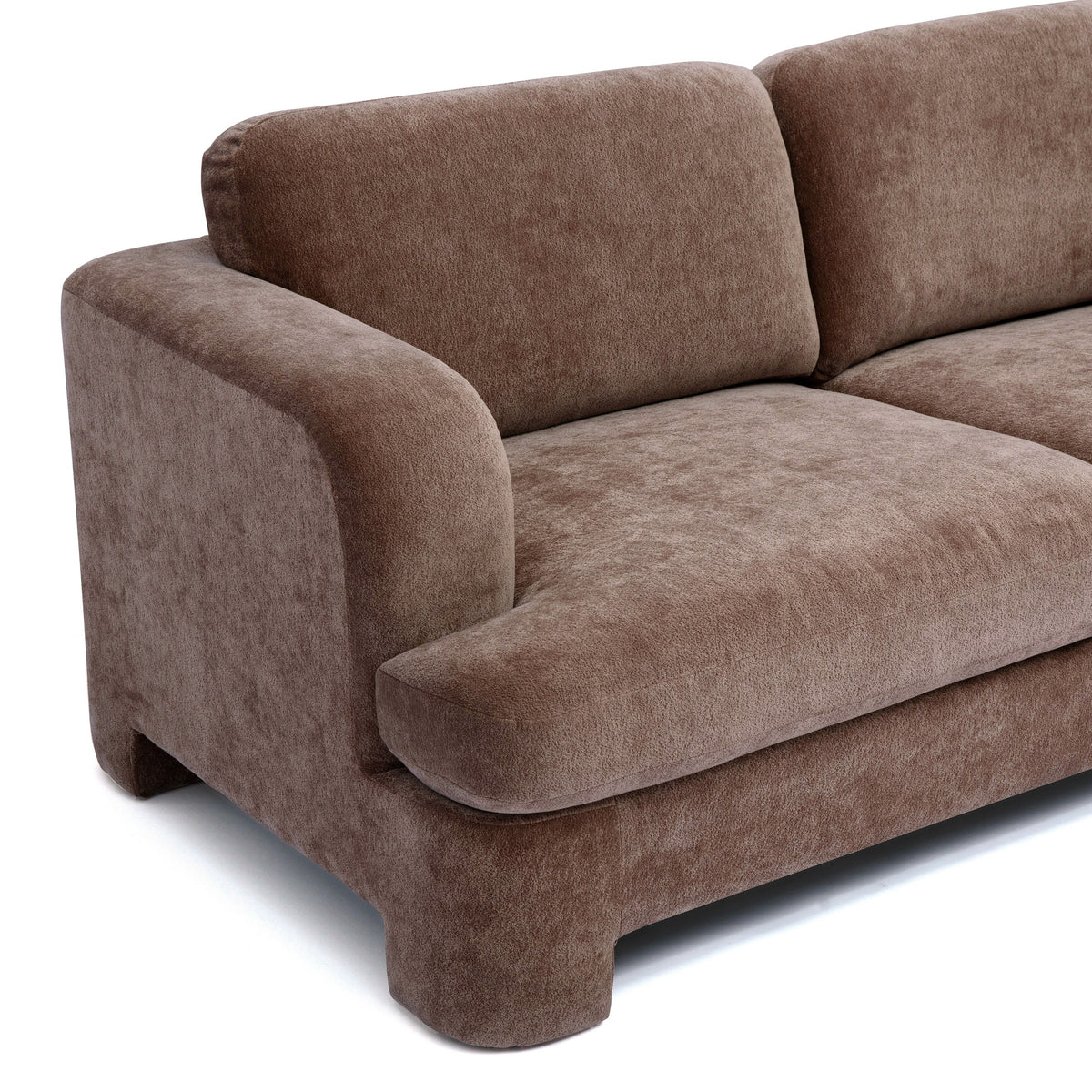 TOV Furniture Halsey Brown Textured Sofa