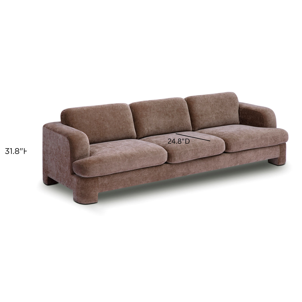 TOV Furniture Halsey Brown Textured Sofa