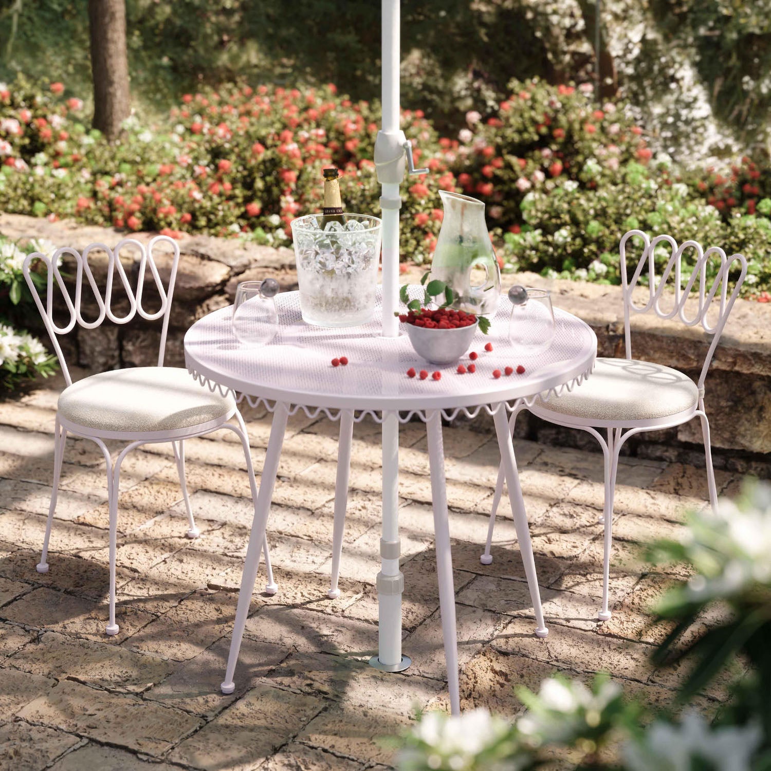 TOV Furniture Erica Wrought Iron Outdoor Cafe Table