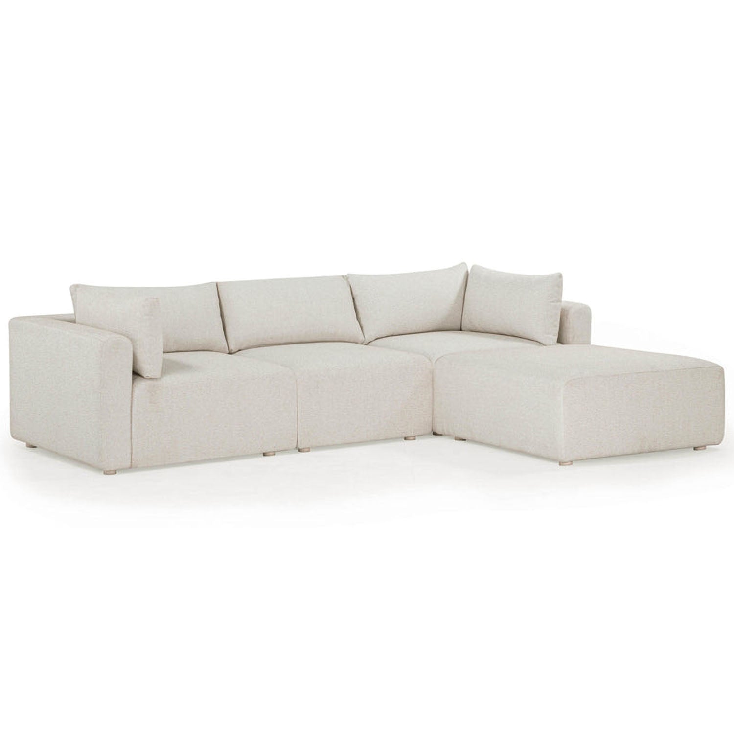 TOV Furniture Hangover Cream Outdoor Modular Sectional Sofa