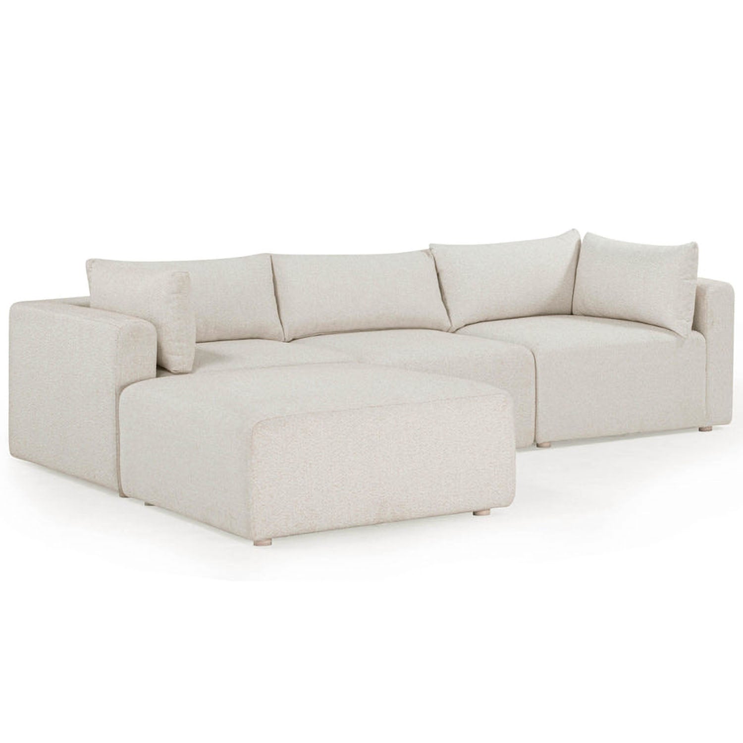 TOV Furniture Hangover Cream Outdoor Modular Sectional Sofa