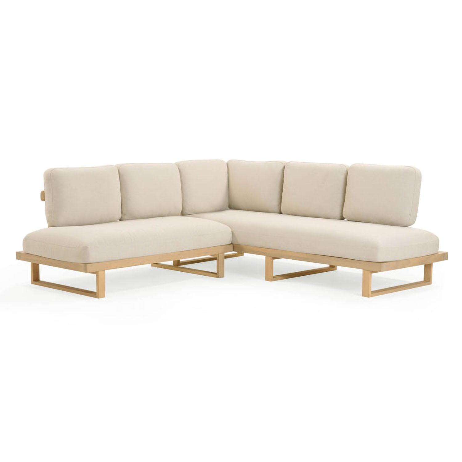 TOV Furniture Evan Cream Outdoor L-Sectional Sofa