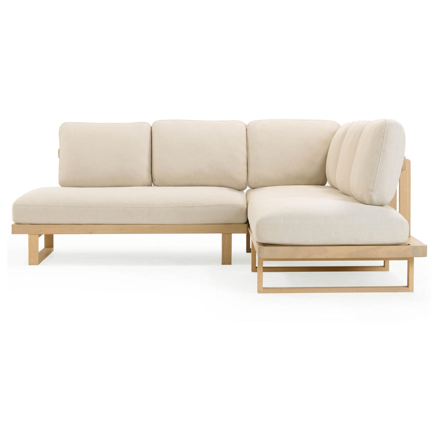TOV Furniture Evan Cream Outdoor L-Sectional Sofa