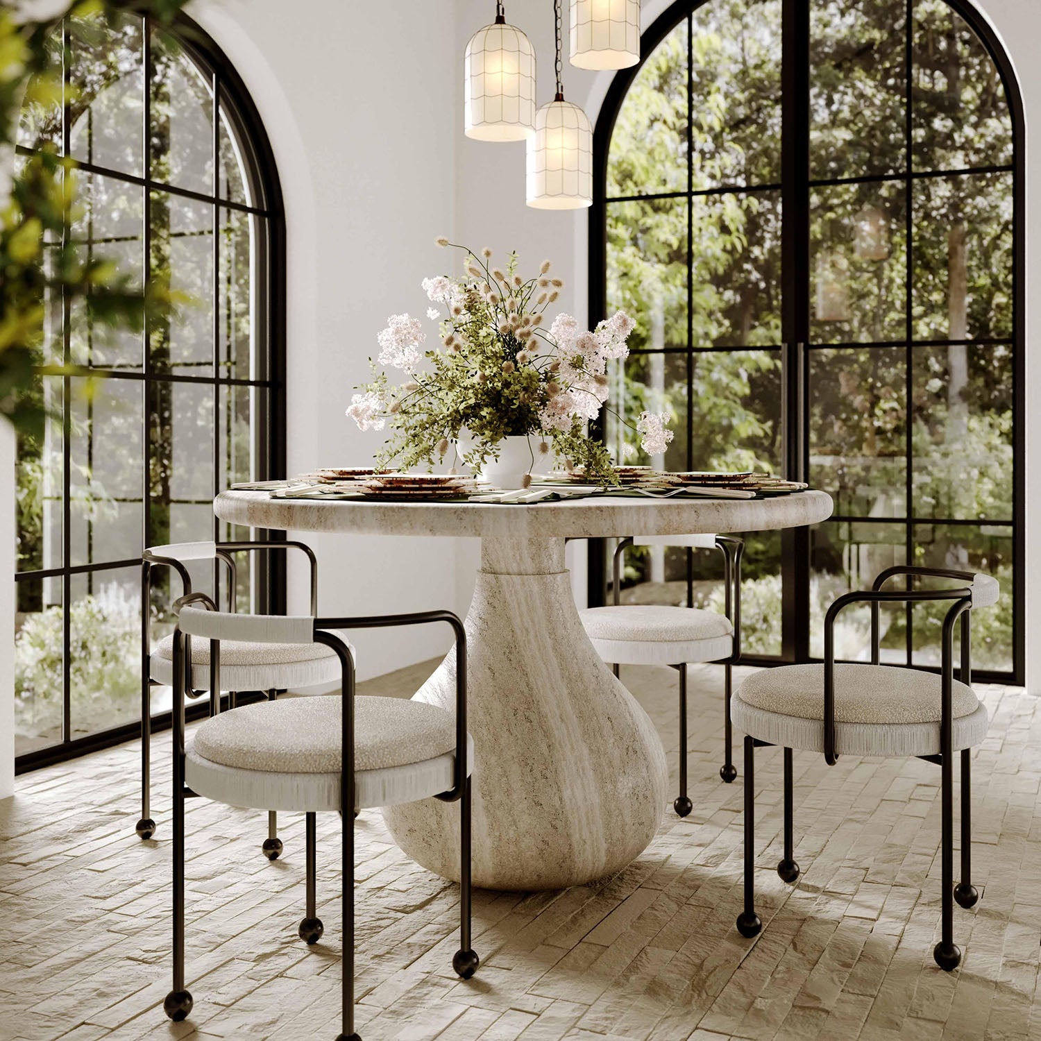 TOV Furniture Smooch Indoor/Outdoor Round Dining Table