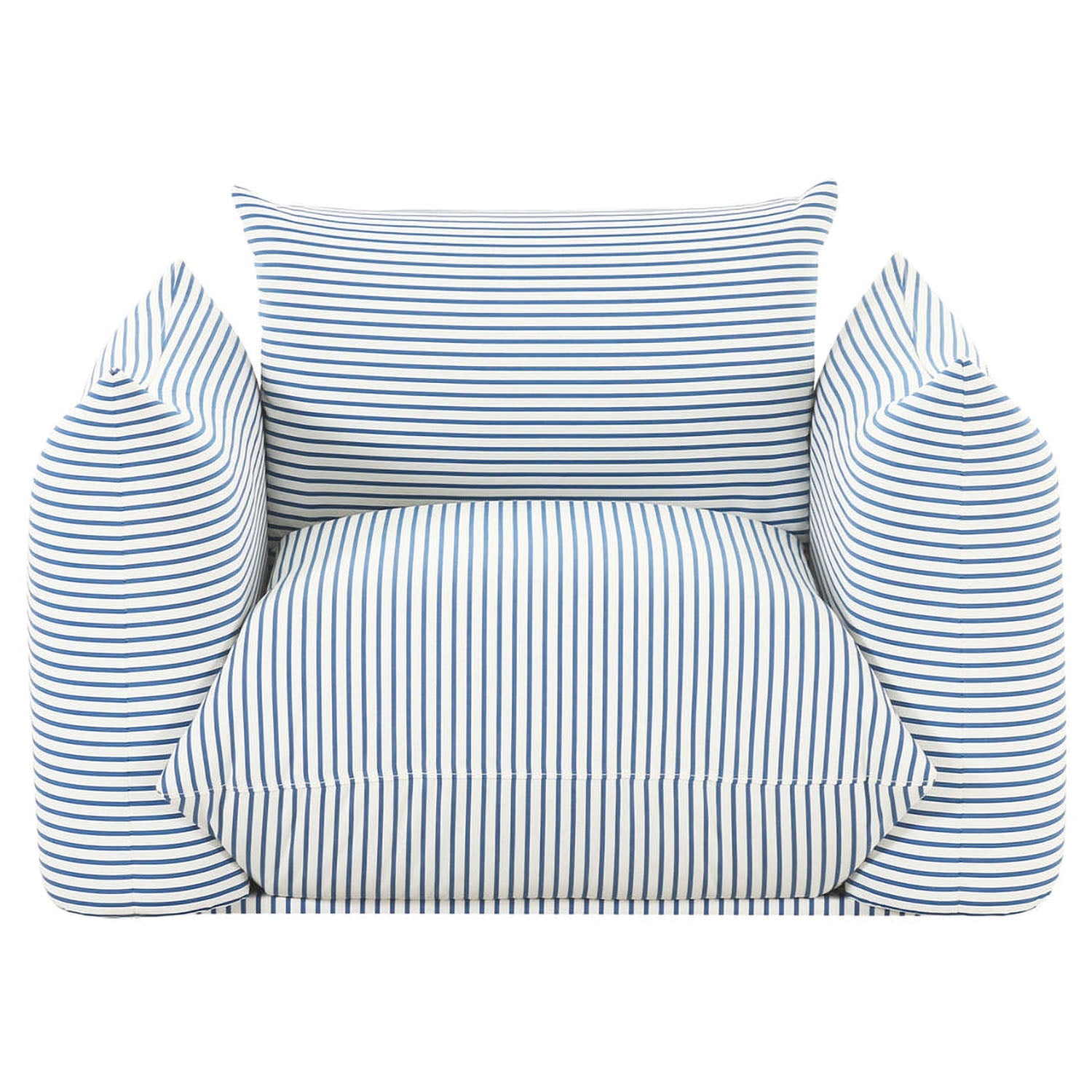 TOV Furniture Saint Tropez Striped Stuffed Outdoor Armchair