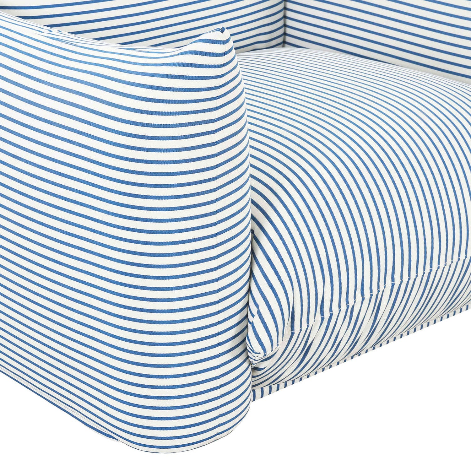 TOV Furniture Saint Tropez Striped Stuffed Outdoor Armchair