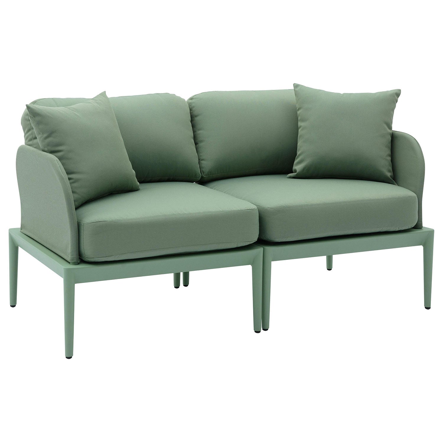 TOV Furniture Kapri Moss Green Modular Outdoor Loveseat