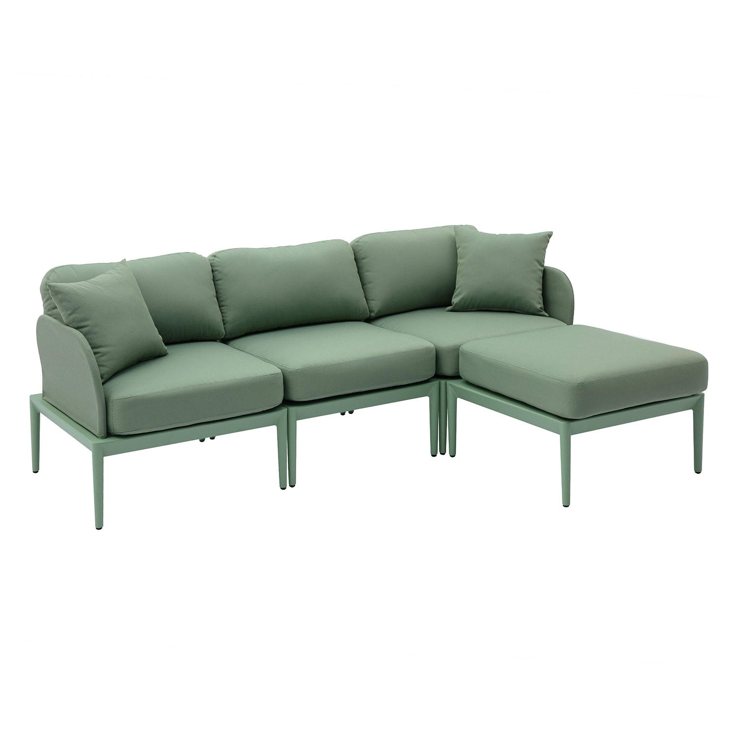 TOV Furniture Kapri Moss Green Modular Outdoor Sectional Sofa