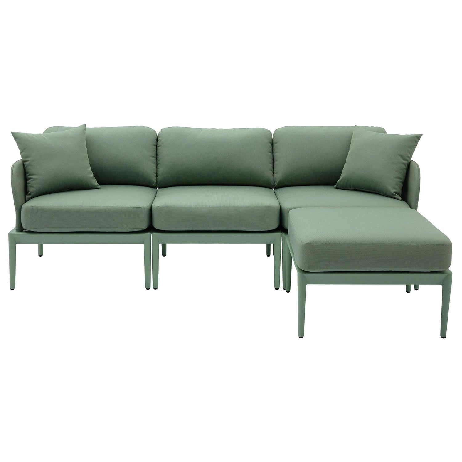 TOV Furniture Kapri Moss Green Modular Outdoor Sectional Sofa