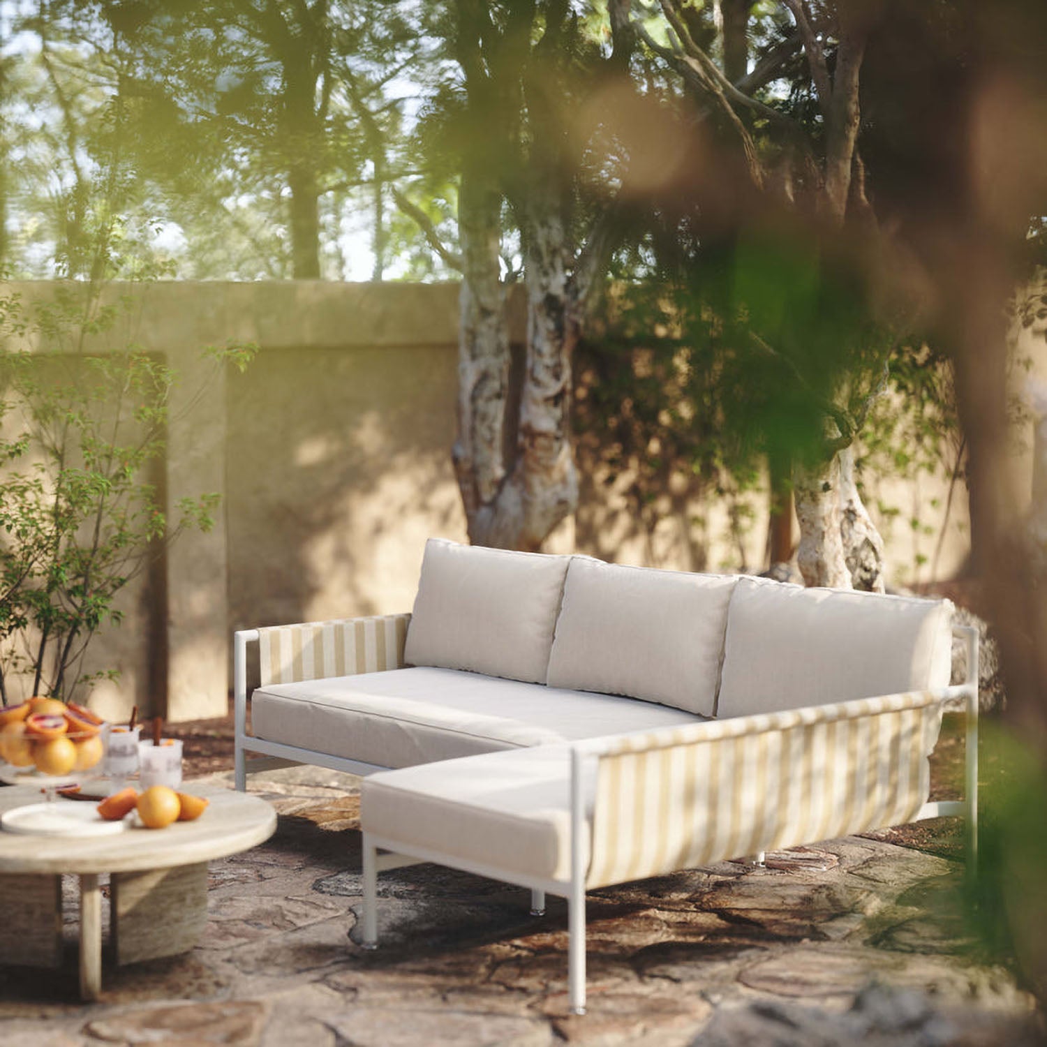 TOV Furniture Dunes Cream Outdoor Sectional Sofa