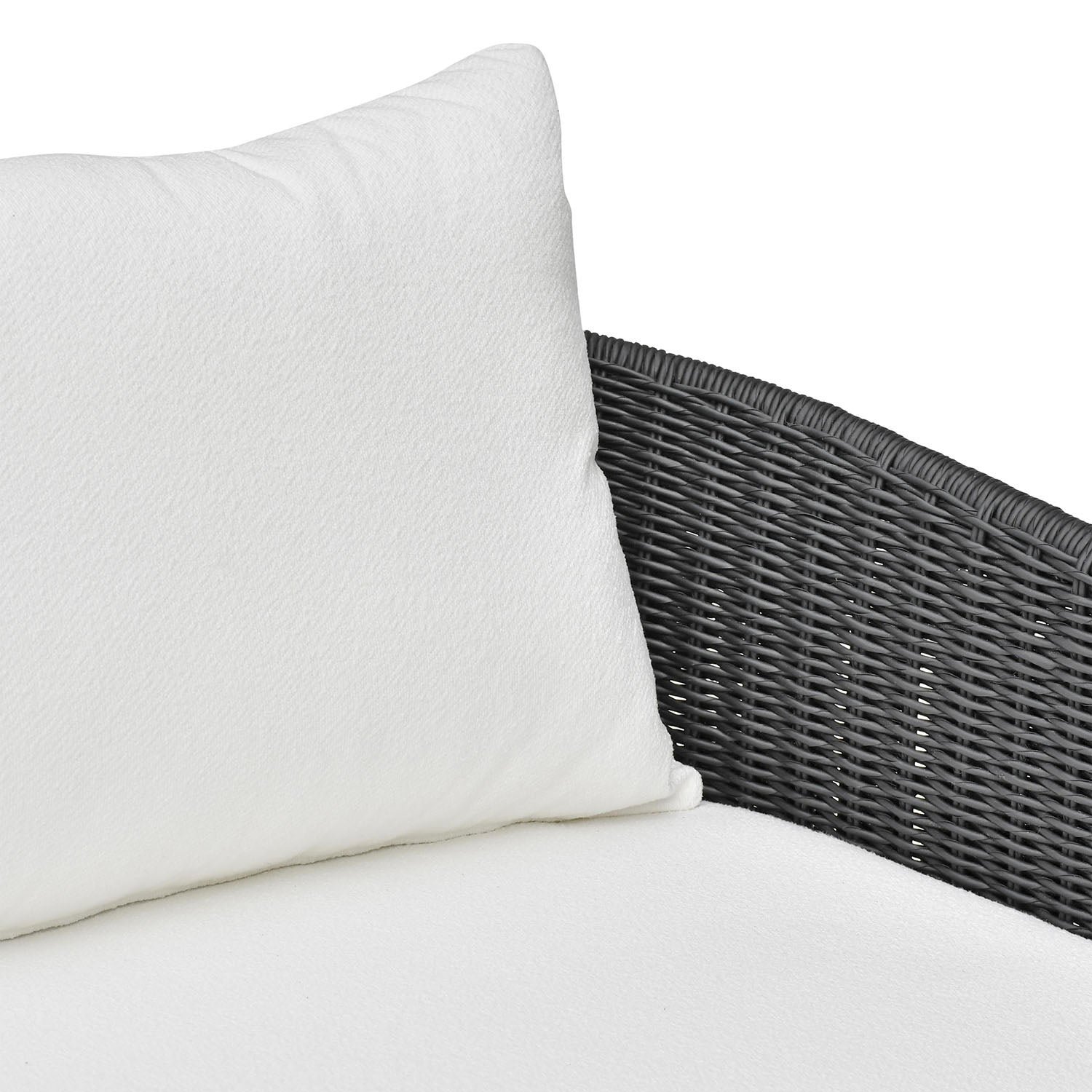 TOV Furniture Alexa Black Rattan Performance Outdoor Sofa