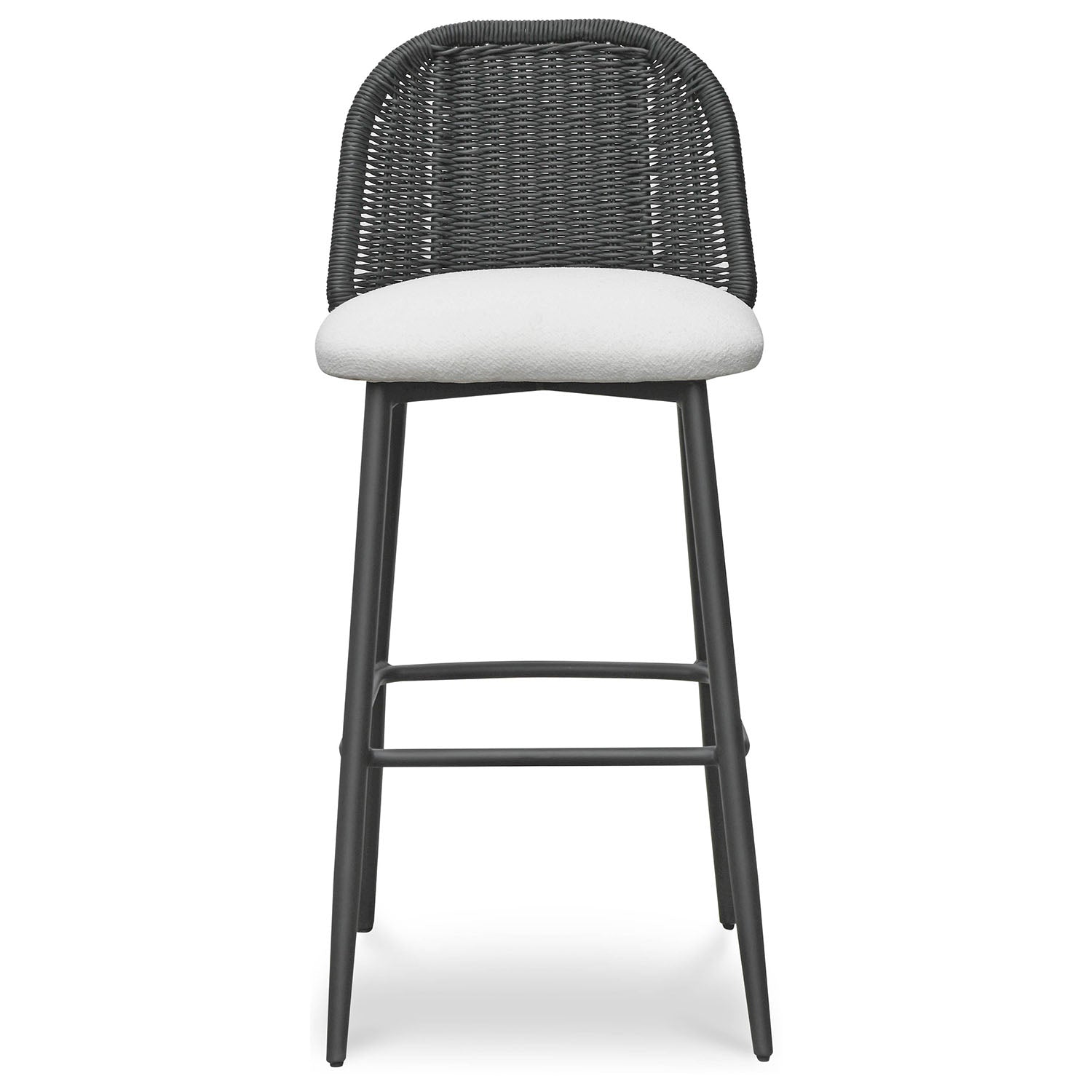 TOV Furniture Alexa Black Rattan Performance Barstool