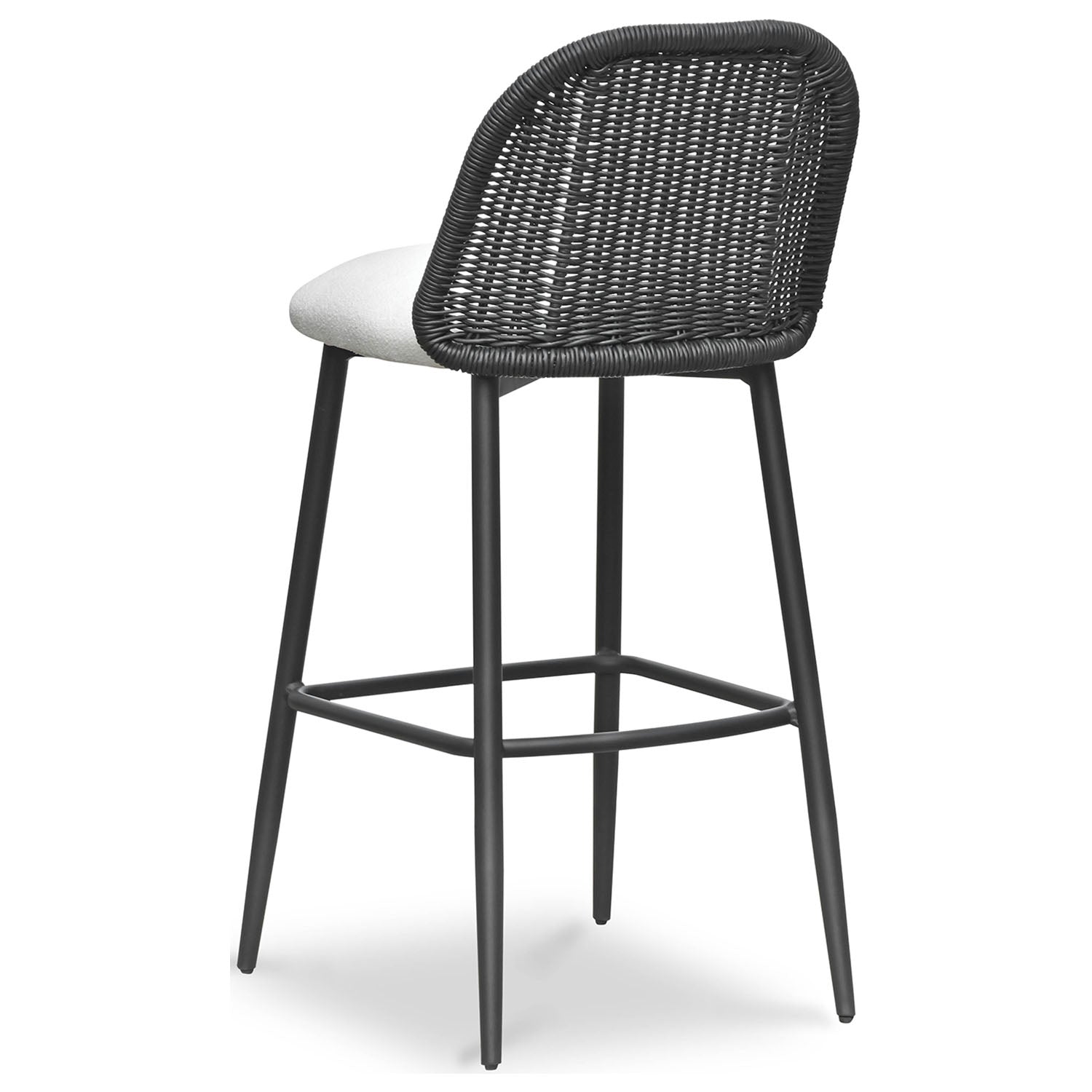 TOV Furniture Alexa Black Rattan Performance Barstool