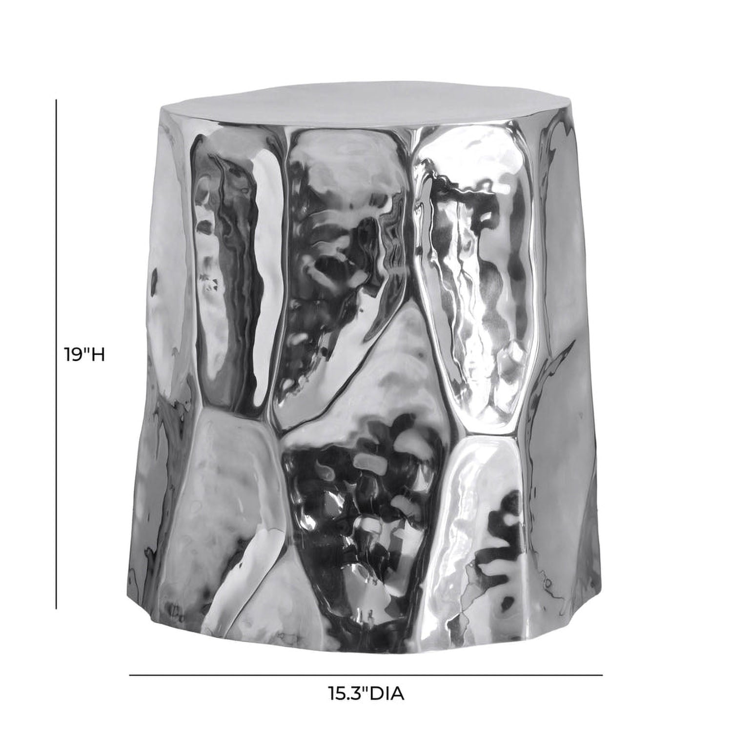 TOV Furniture Forma Chrome Side Table