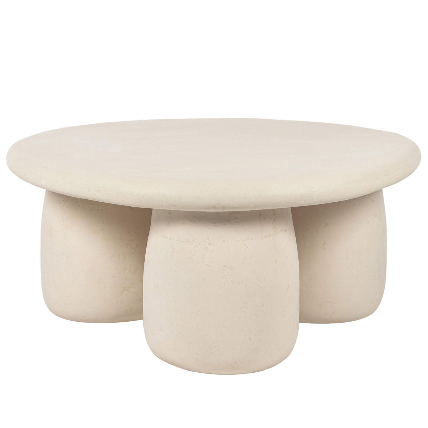 TOV Furniture Rahul Cream Round Coffee Table