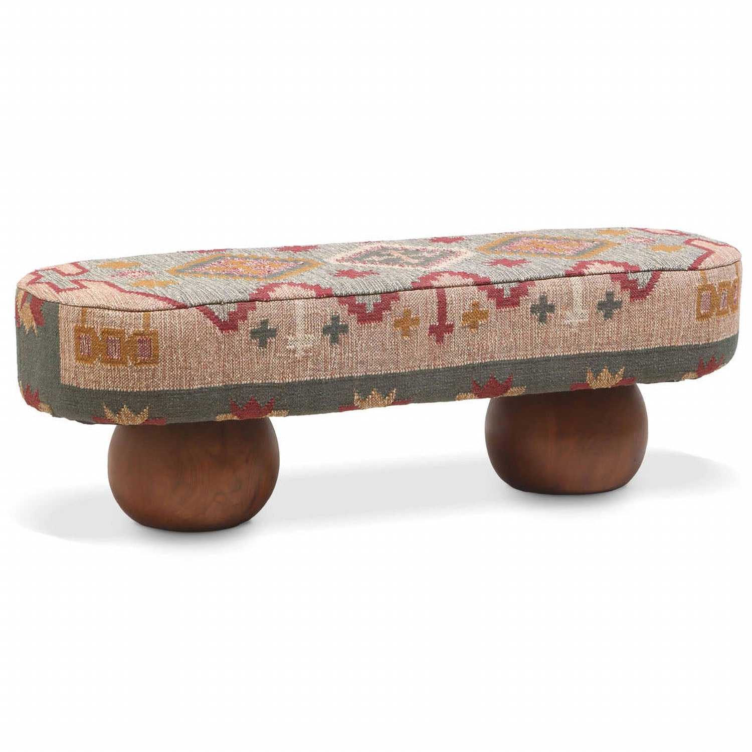 TOV Furniture Rizi Textured Wool Upholstered Bench