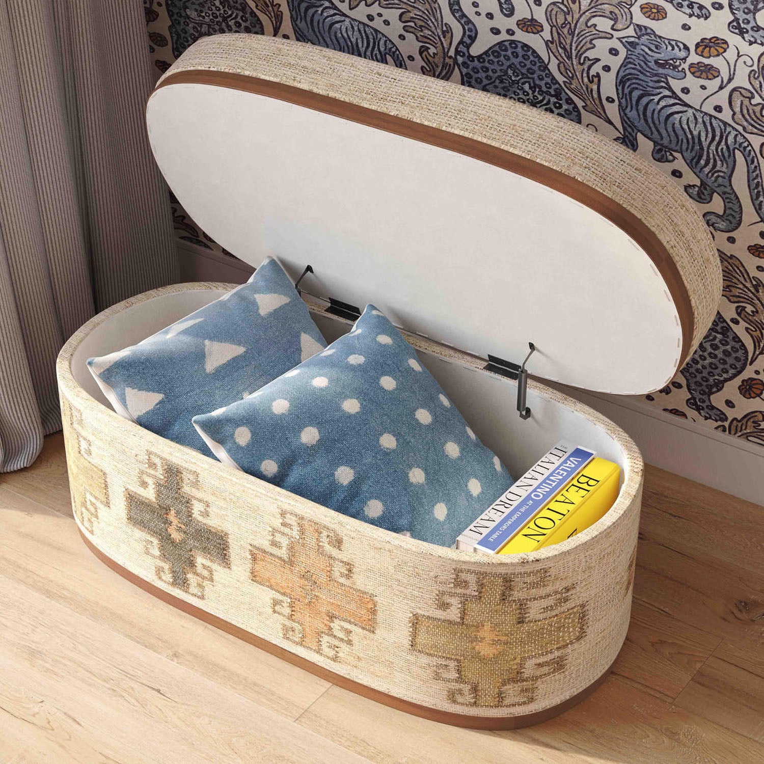 TOV Furniture Olivier Oval Storage Ottoman