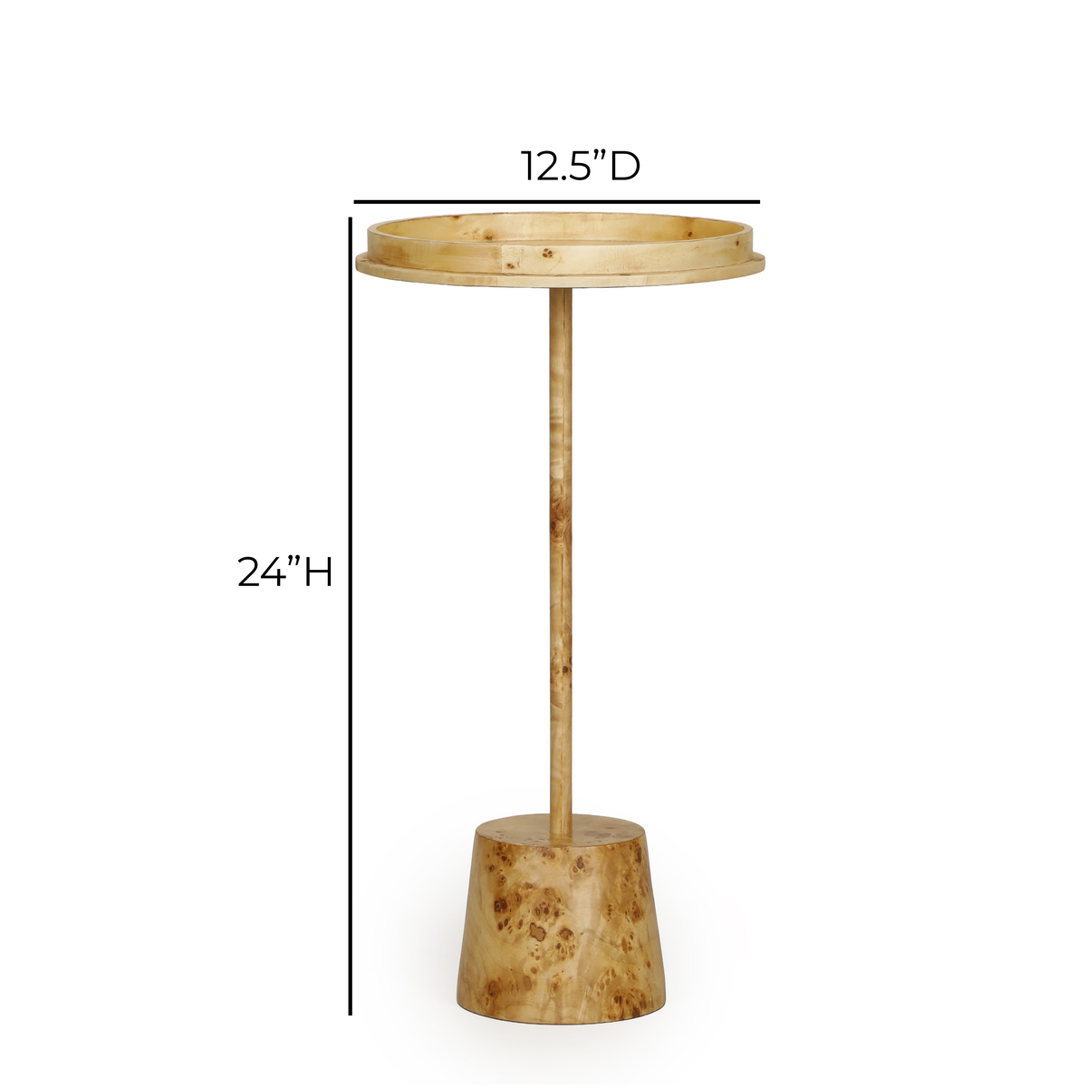 TOV Furniture Destin Natural Burl Side Table