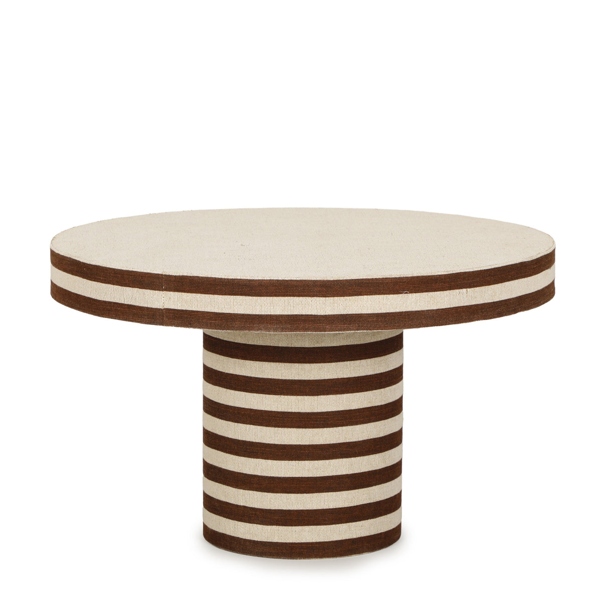 TOV Furniture Lyra Natural Striped Cotton Jute Coffee Table