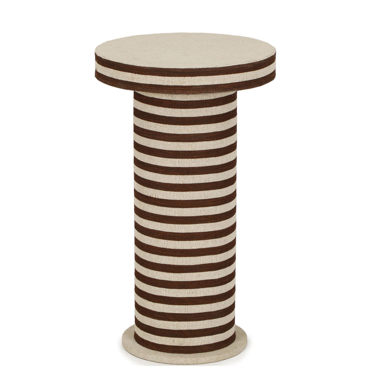 TOV Furniture Lyra Natural Striped Cotton Jute Side Table