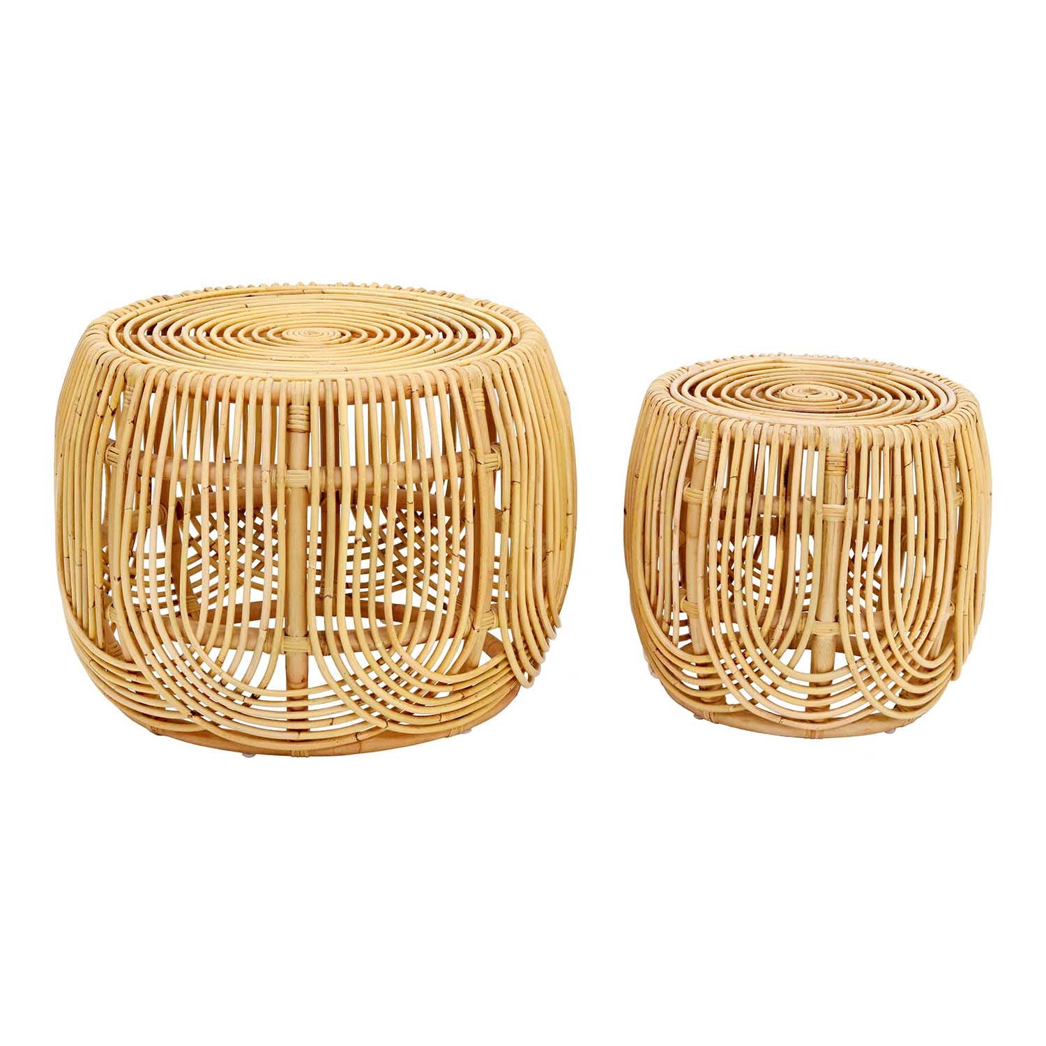 TOV Furniture Azrina Rattan Nesting Table Set of 2