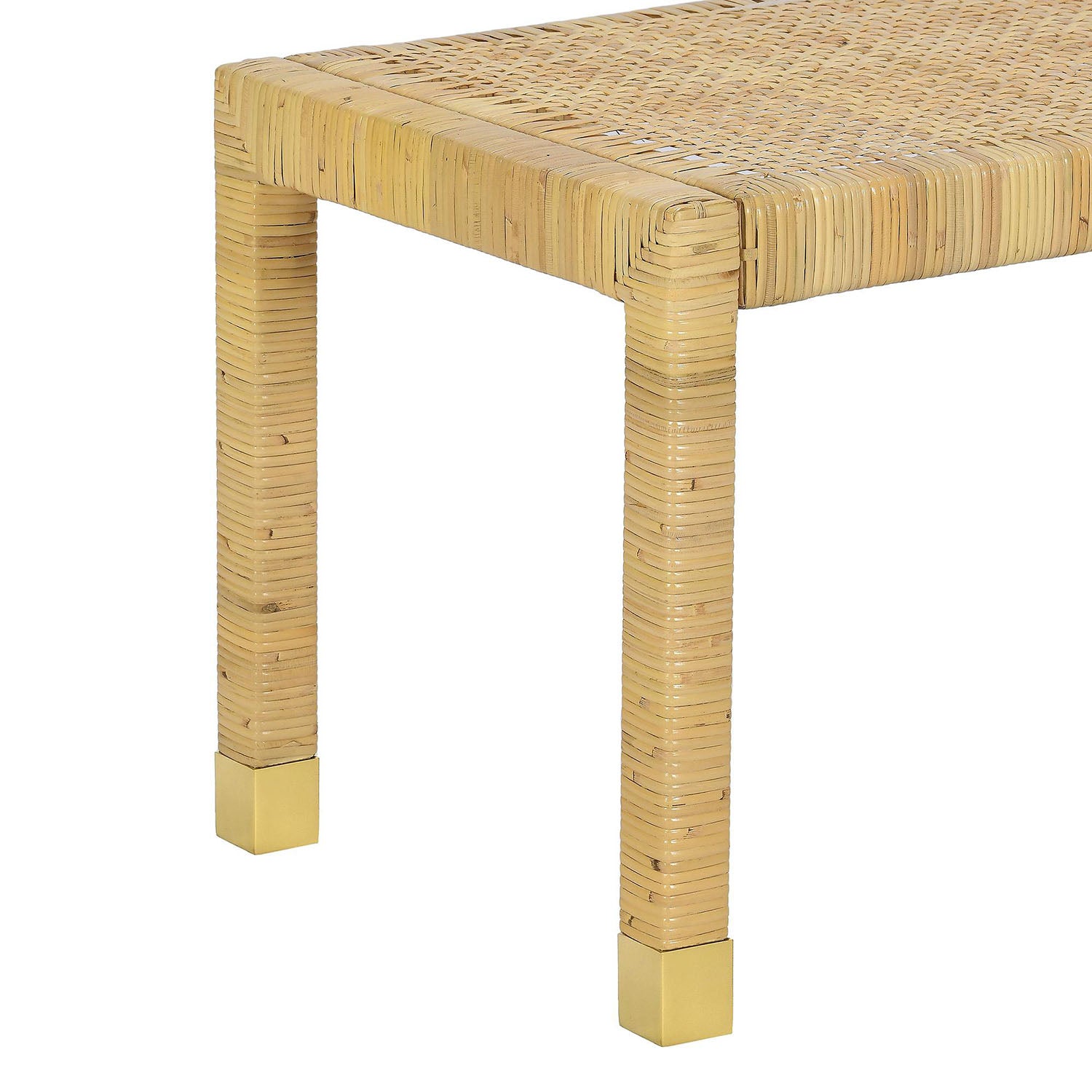 TOV Furniture Amara Cream Linen Bench