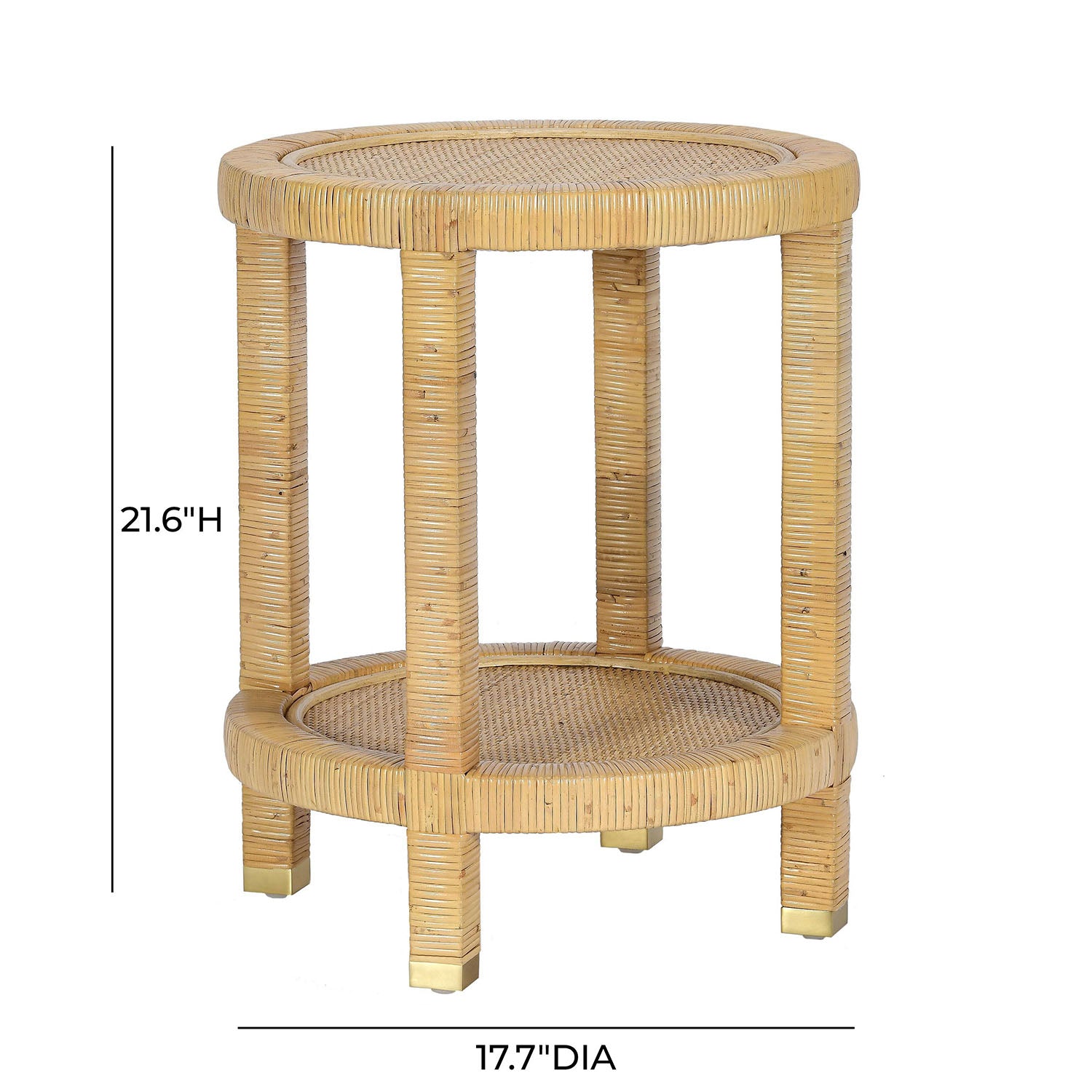 TOV Furniture Amara Natural Rattan Side Table