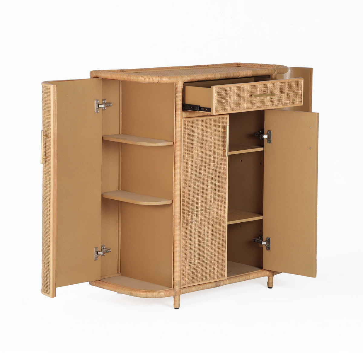 TOV Furniture Tarot Natural Rattan Bar Cabinet