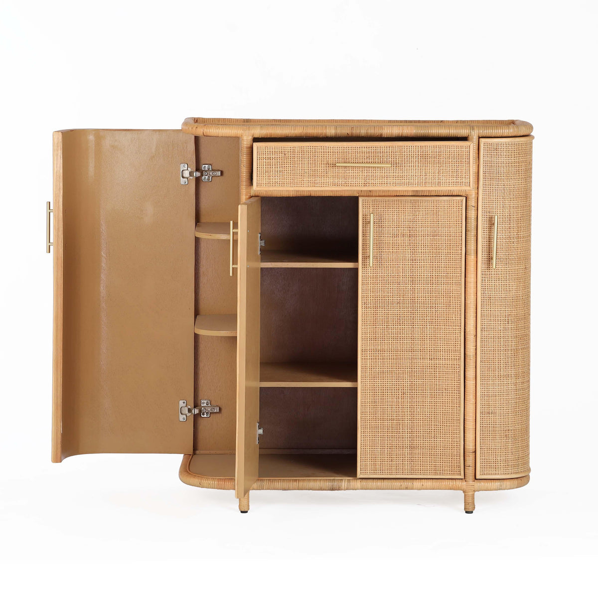 TOV Furniture Tarot Natural Rattan Bar Cabinet