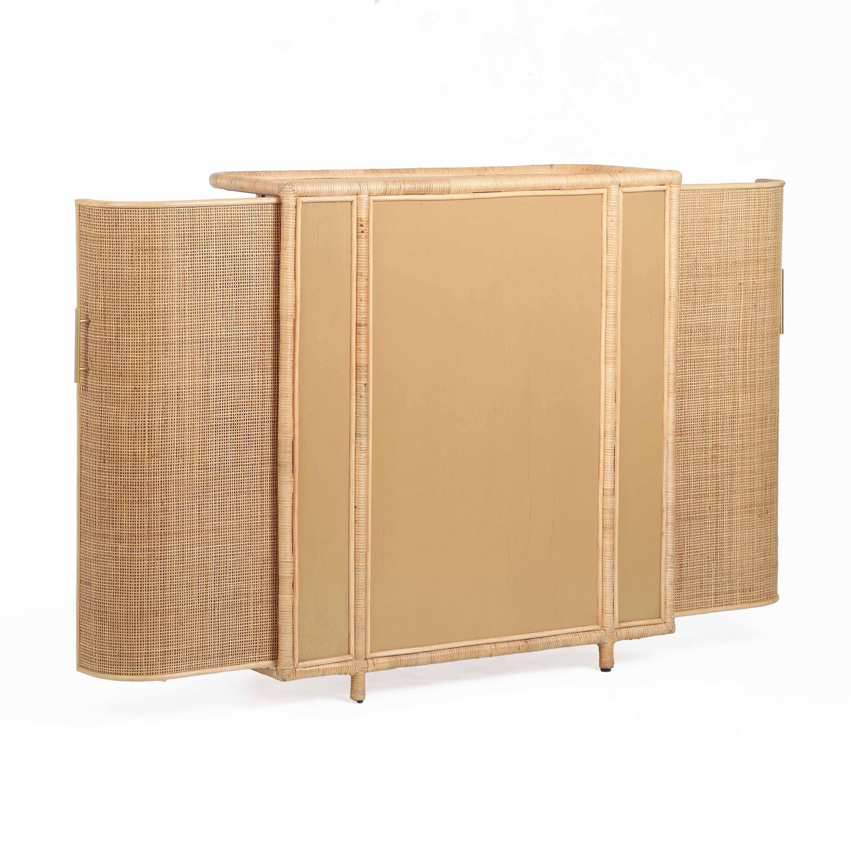 TOV Furniture Tarot Natural Rattan Bar Cabinet