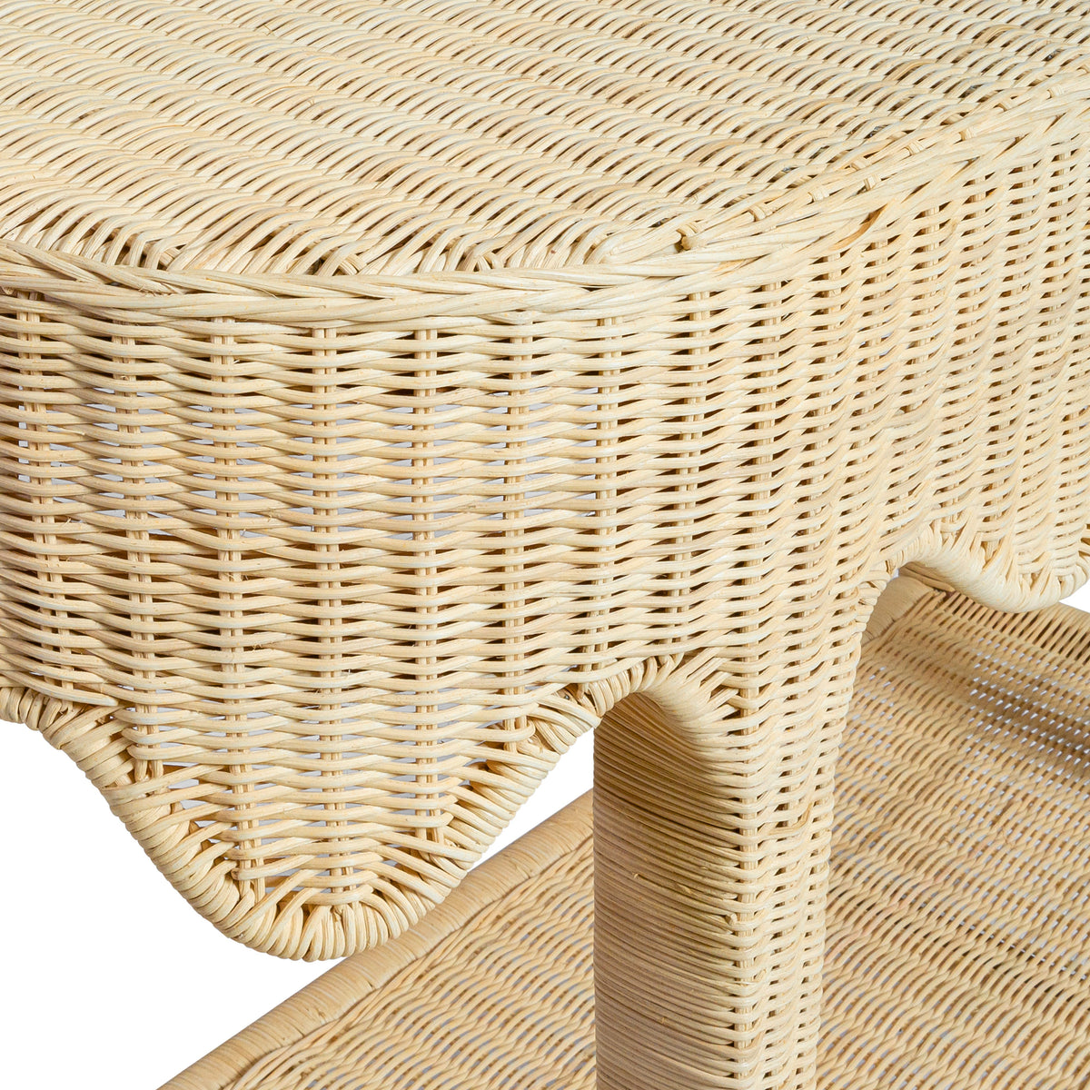 TOV Furniture Sally Natural Rattan Console Table