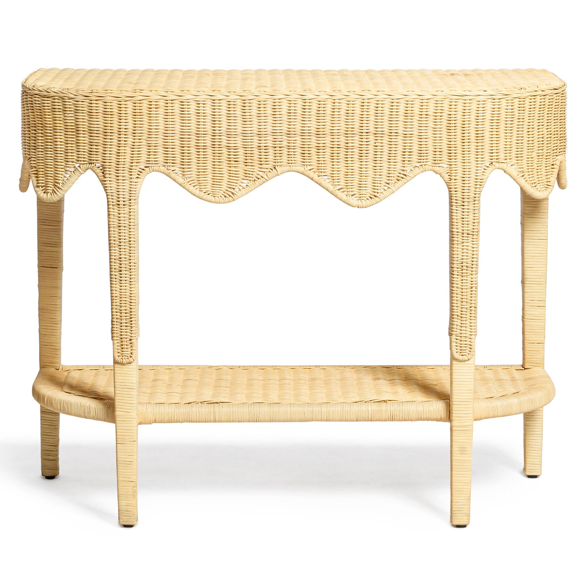 TOV Furniture Sally 41" Natural Rattan Console Table in natural rattan, primary product view
