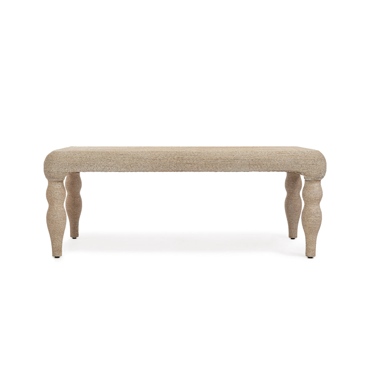 TOV Furniture Vicky 49" Natural Woven Seagrass Rectangular Coffee Table in natural woven seagrass, primary product view