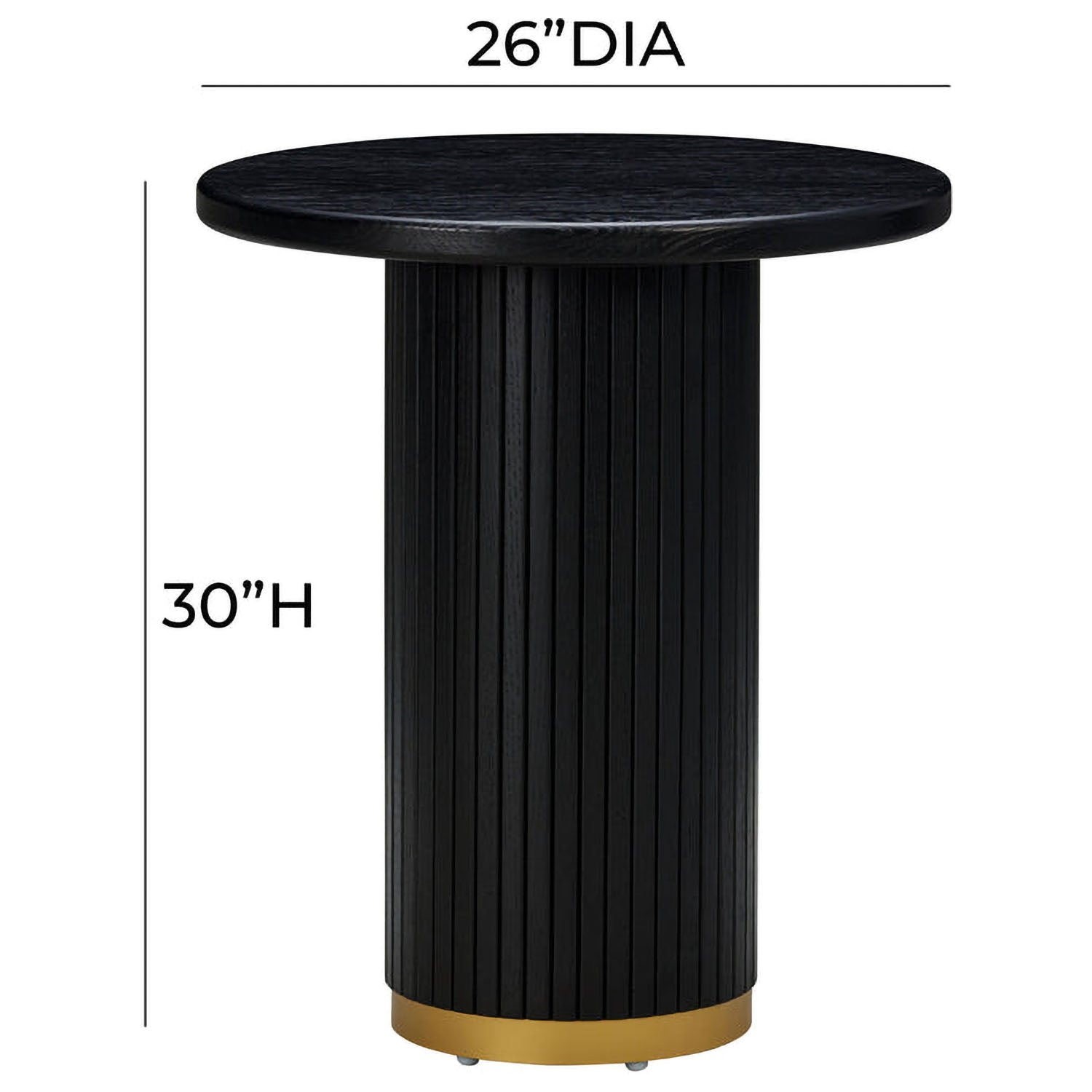 TOV Furniture Chelsea Black Oak Entry Table