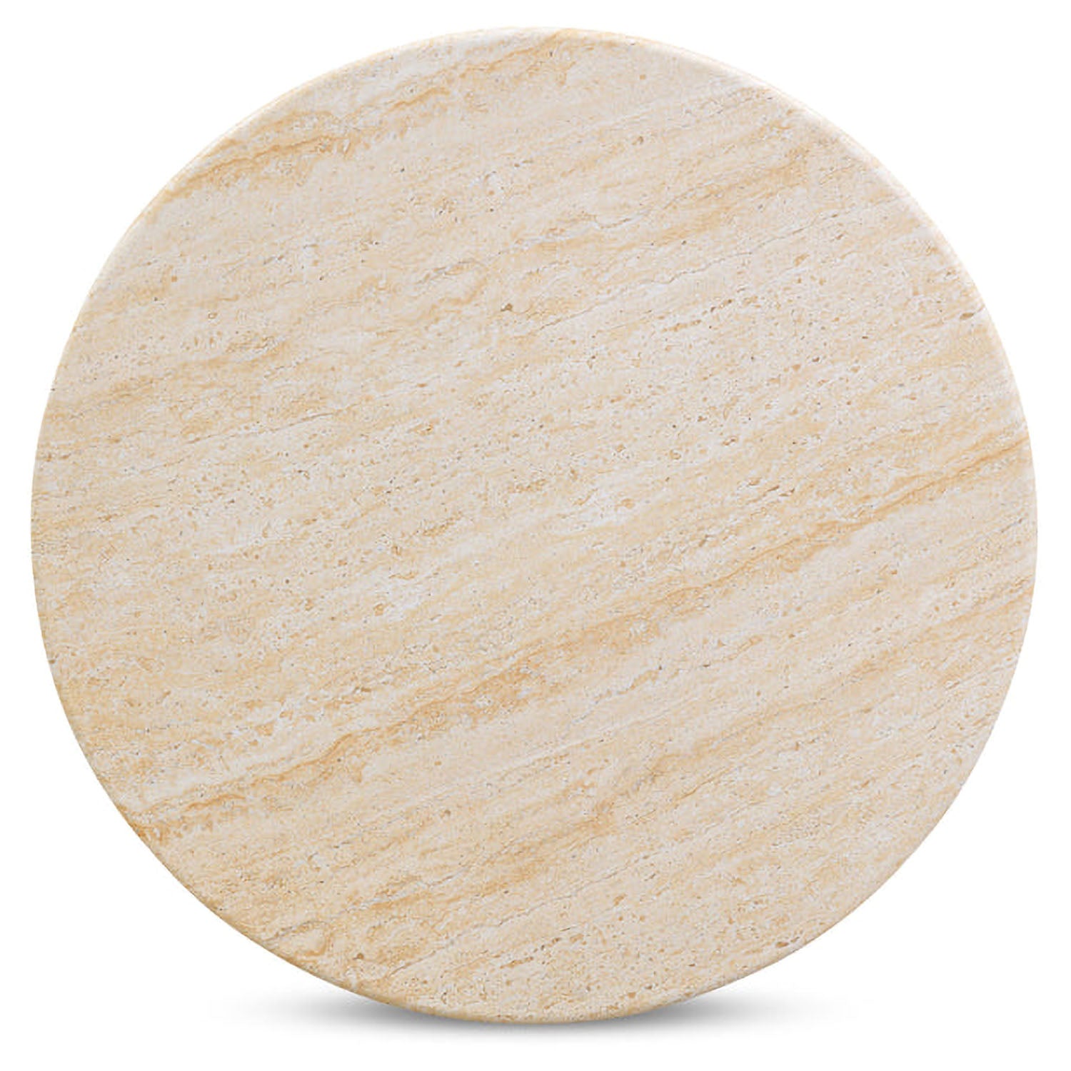 TOV Furniture Amora Faux Travertine Indoor/Outdoor Round Accent Table
