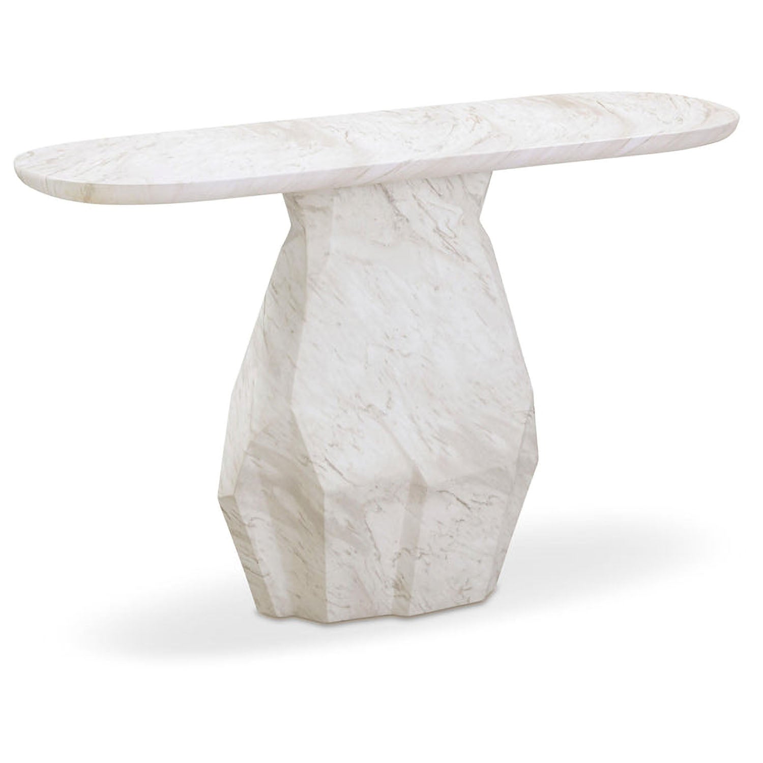 TOV Furniture Esme Faux Marble Indoor/Outdoor Long Console Table