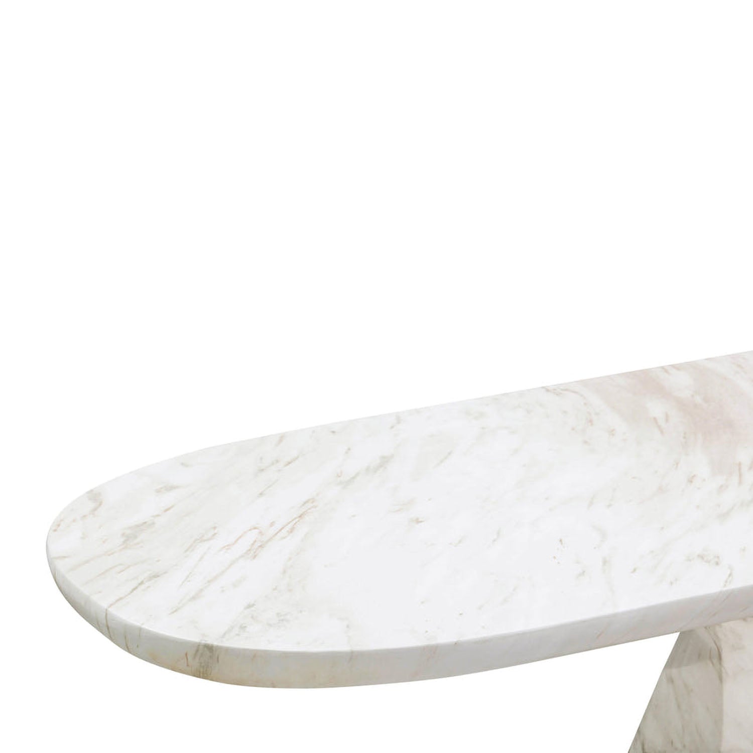 TOV Furniture Esme Faux Marble Indoor/Outdoor Long Console Table