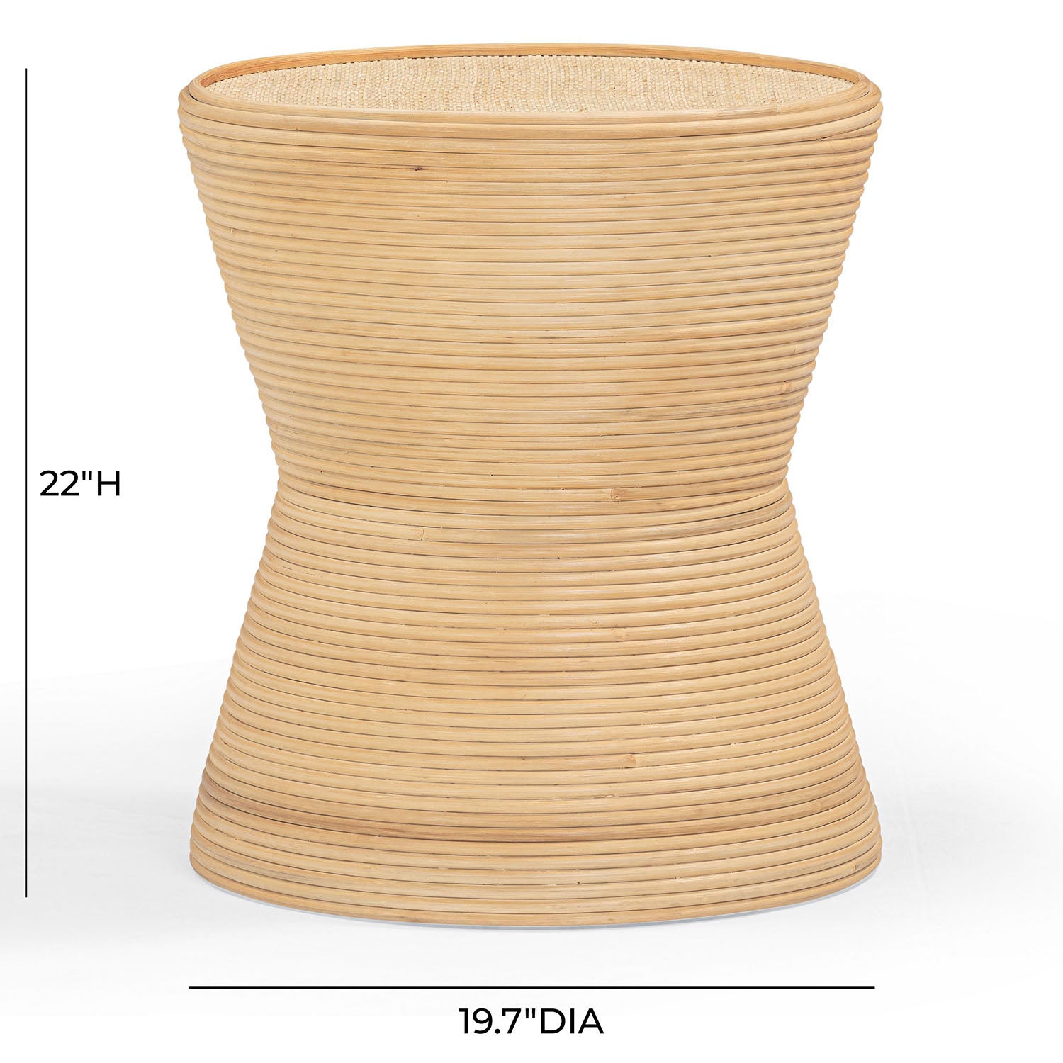 TOV Furniture Henri Natural Rattan Side Table