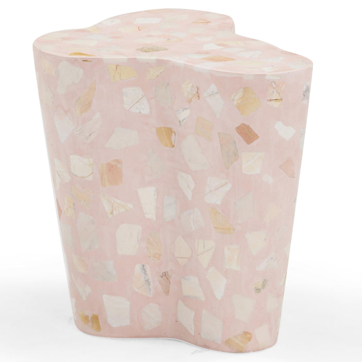 TOV Furniture Slab Terrazzo Side Table