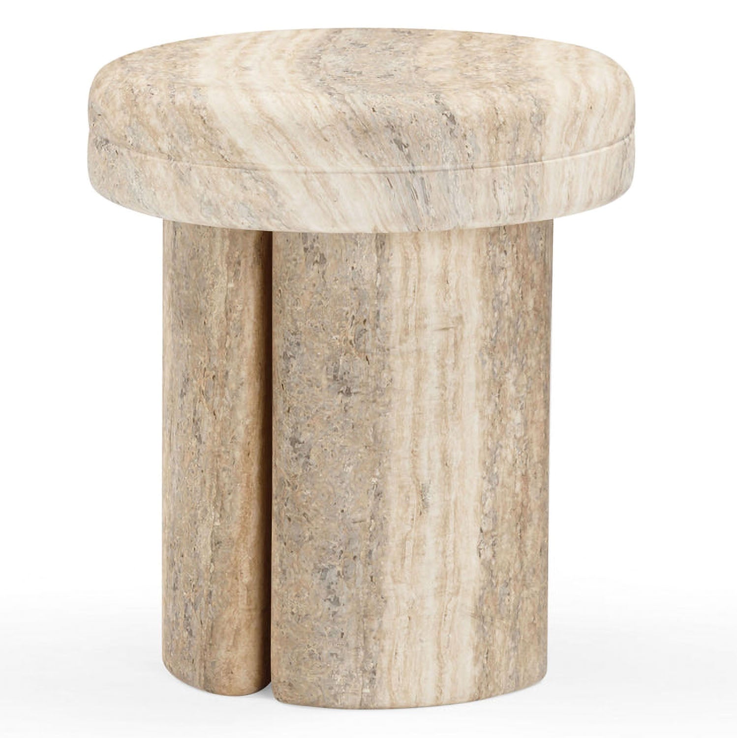TOV Furniture Sheila Textured Concrete Side Table