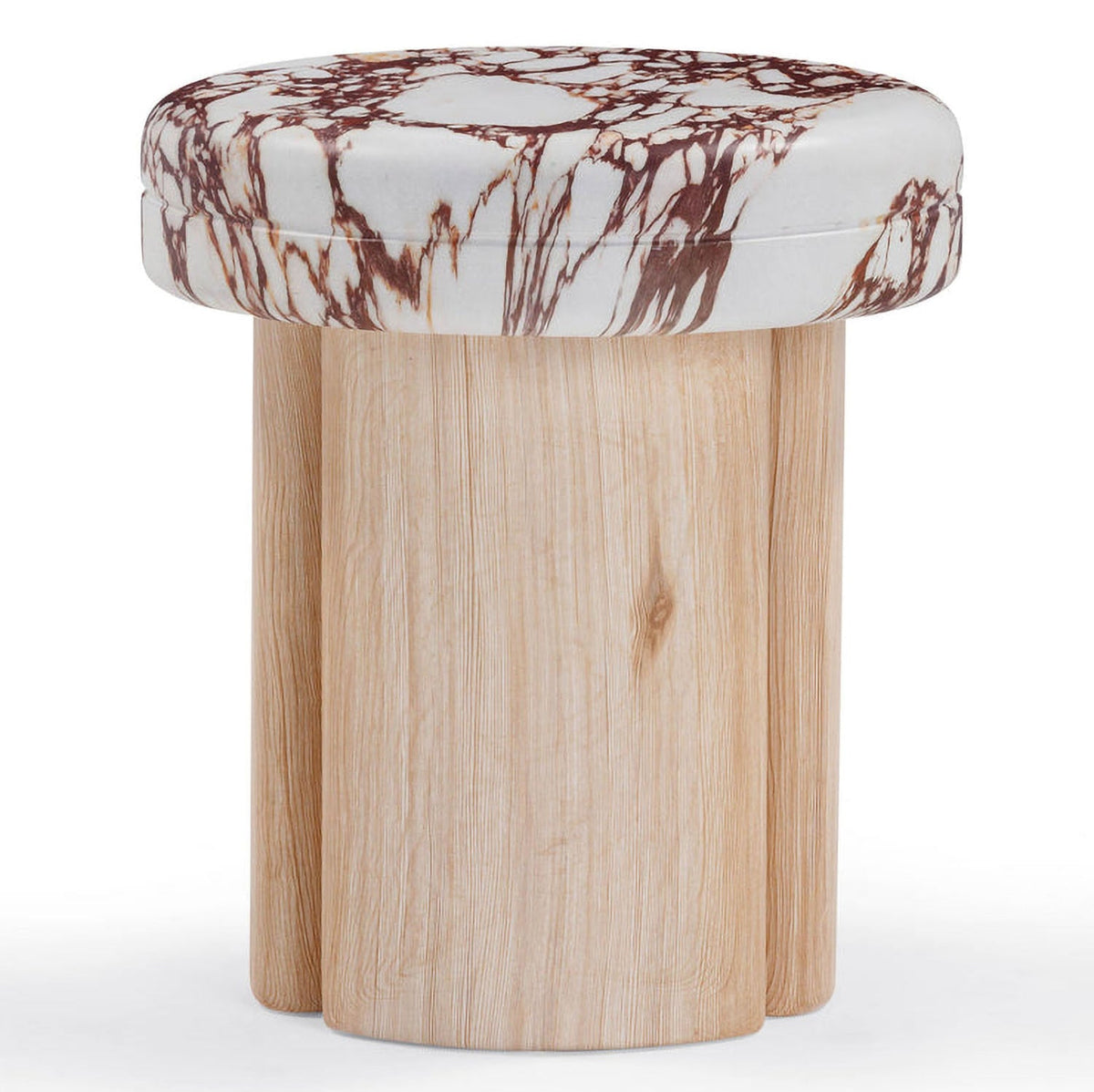 TOV Furniture Sheila textured concrete side table, material finish close-up