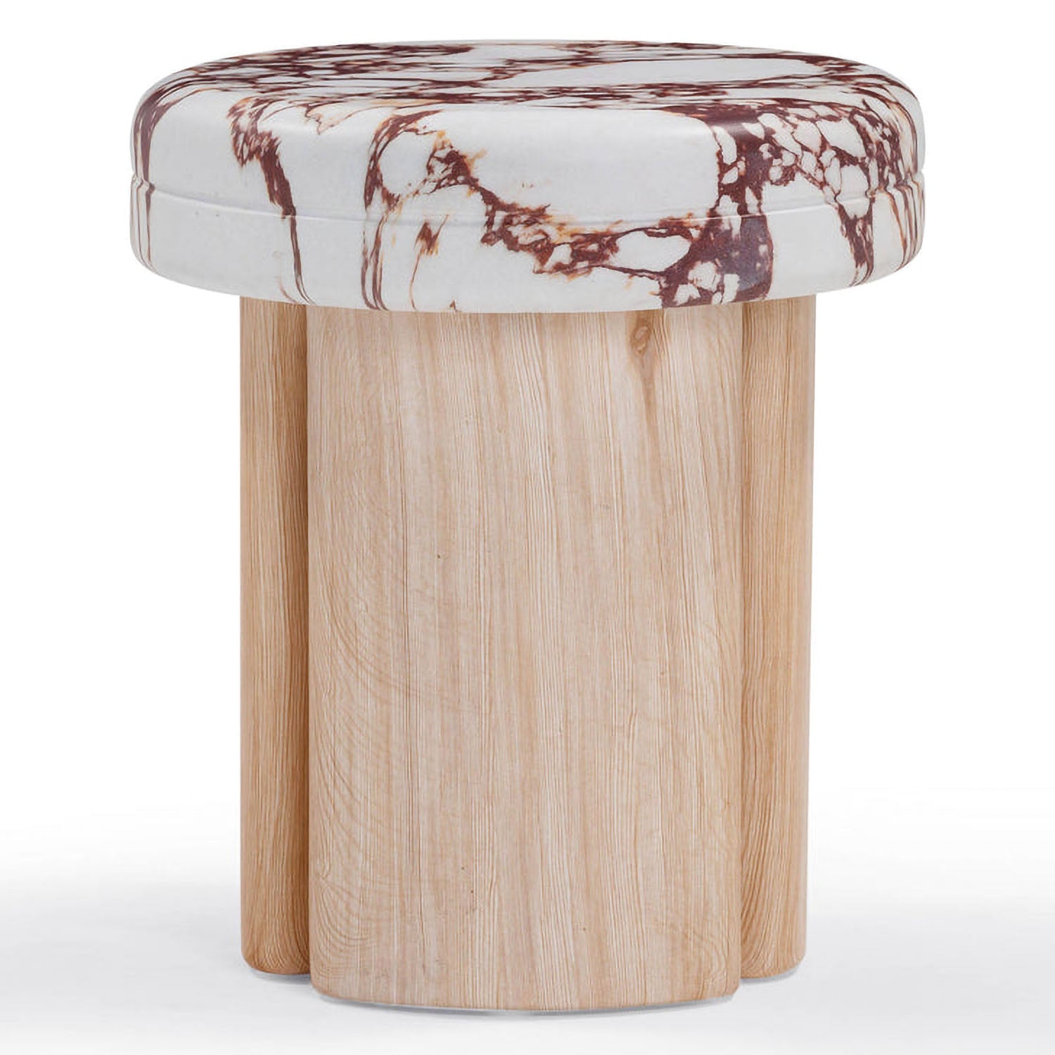 TOV Furniture Sheila Textured Concrete Side Table