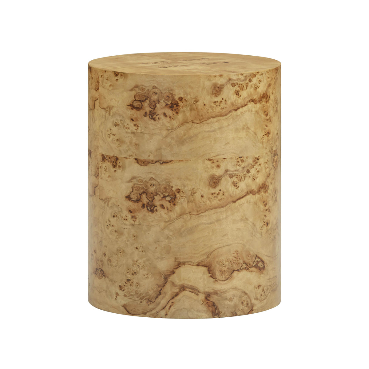 TOV Furniture Fig Natural Burl Drum Side Table