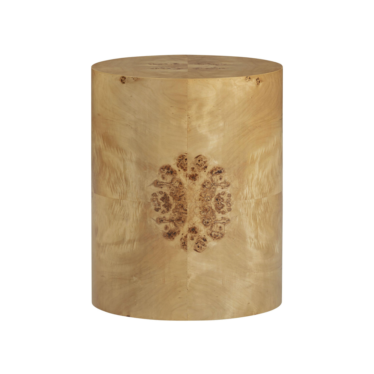TOV Furniture Fig Natural Burl Drum Side Table