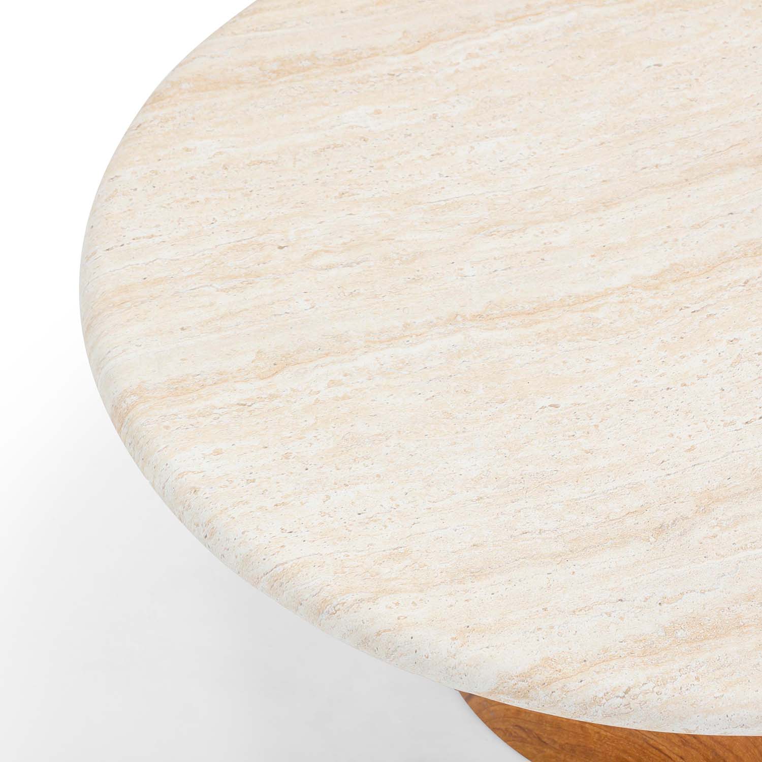 TOV Furniture Cynthia Travertine Concrete Indoor/Outdoor Coffee Table