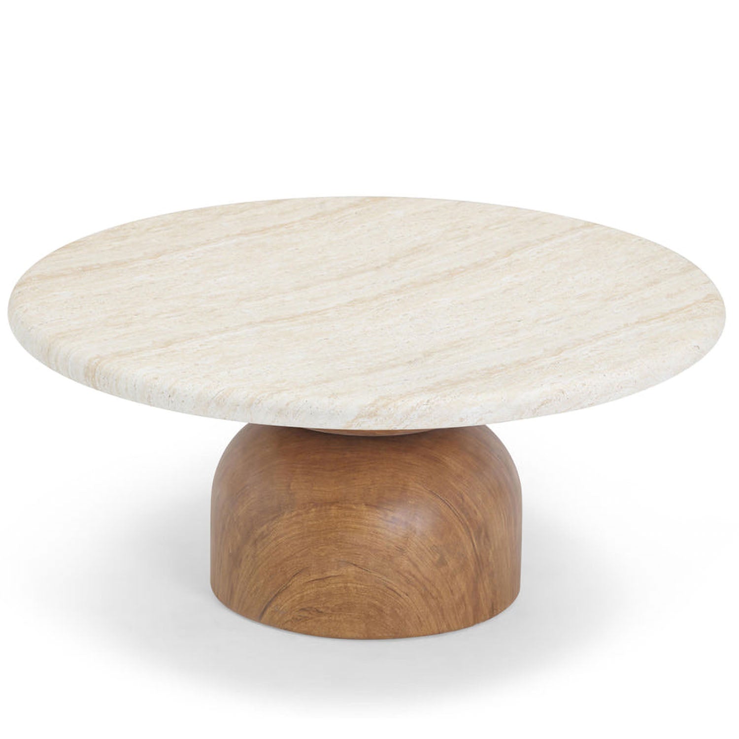 TOV Furniture Cynthia Travertine Concrete Indoor/Outdoor Coffee Table